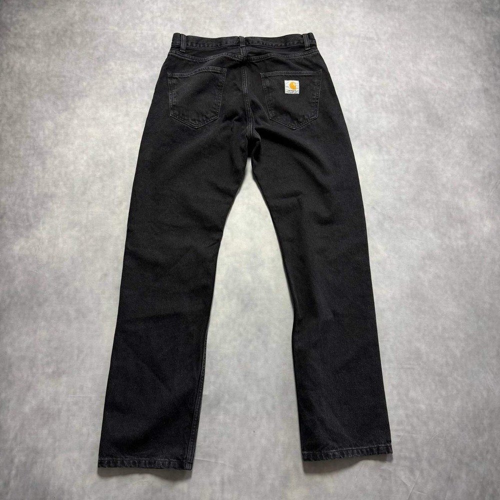 Carhartt WIP Nolan Pant Mens 30x32 Black Excellent Straight Leg Denim Jeans